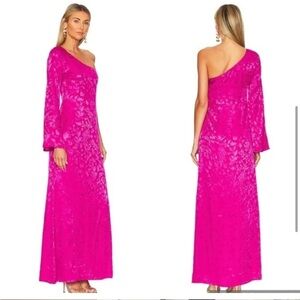 NWT $278 House of Harlow 1960 x REVOLVE Ulrich Maxi Dress Pink Fuchsia Gown - S